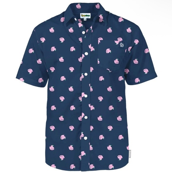 Tipsy Elves Playing For Peeps Marshmallow Chicks Easter Button Down Shirt Men XL - Picture 1 of 10